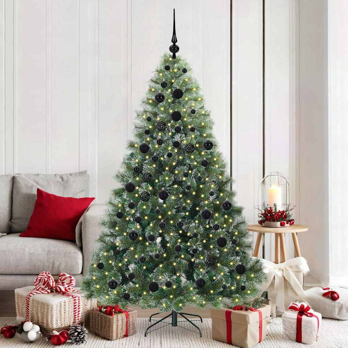 Brad de Crăciun artificial cu 300 LED Verde 180 cm PE și PVC - WALTI WALTI