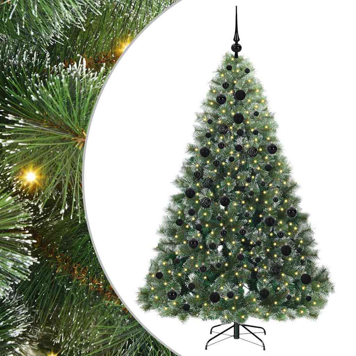 Brad de Crăciun artificial cu 300 LED Verde 180 cm PE și PVC - WALTI WALTI