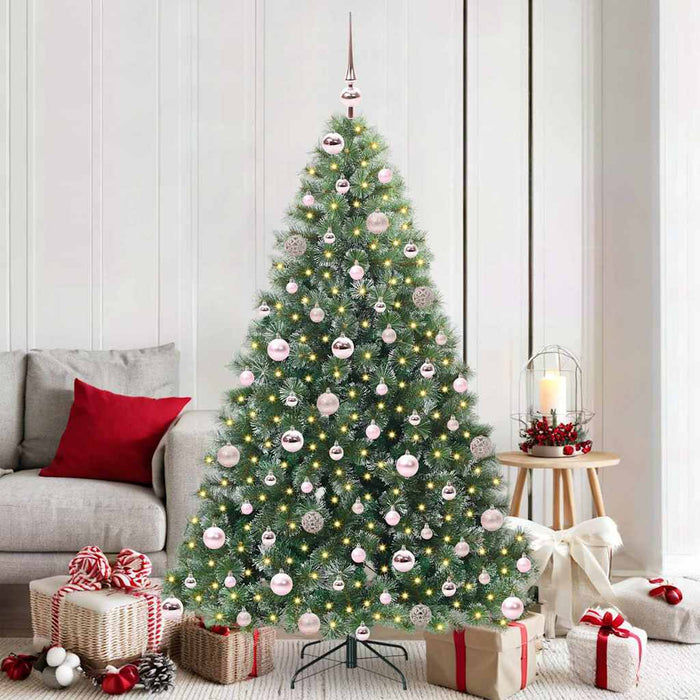 Brad de Crăciun artificial cu 300 LED Verde 180 cm PE și PVC - WALTI WALTI