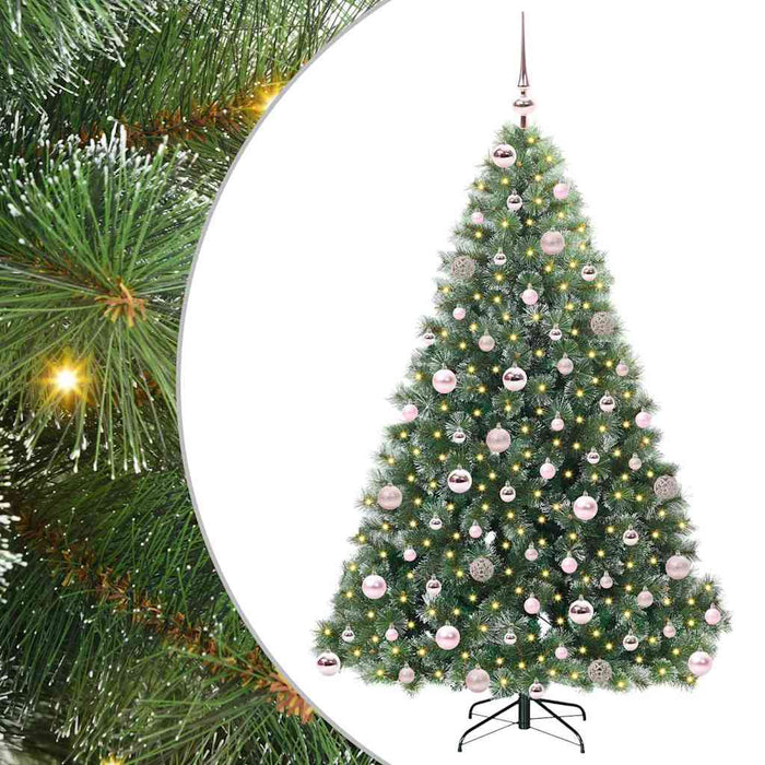 Brad de Crăciun artificial cu 300 LED Verde 180 cm PE și PVC - WALTI WALTI
