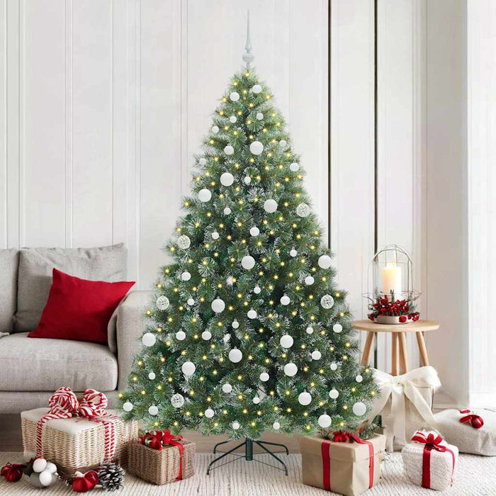 Brad de Crăciun artificial cu 300 LED Verde 180 cm PE și PVC - WALTI WALTI