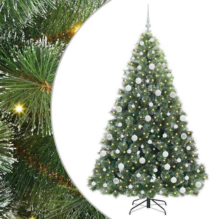 Brad de Crăciun artificial cu 300 LED Verde 180 cm PE și PVC - WALTI WALTI