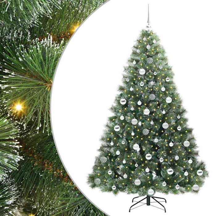 Brad de Crăciun artificial cu 300 LED Verde 180 cm PE și PVC - WALTI WALTI