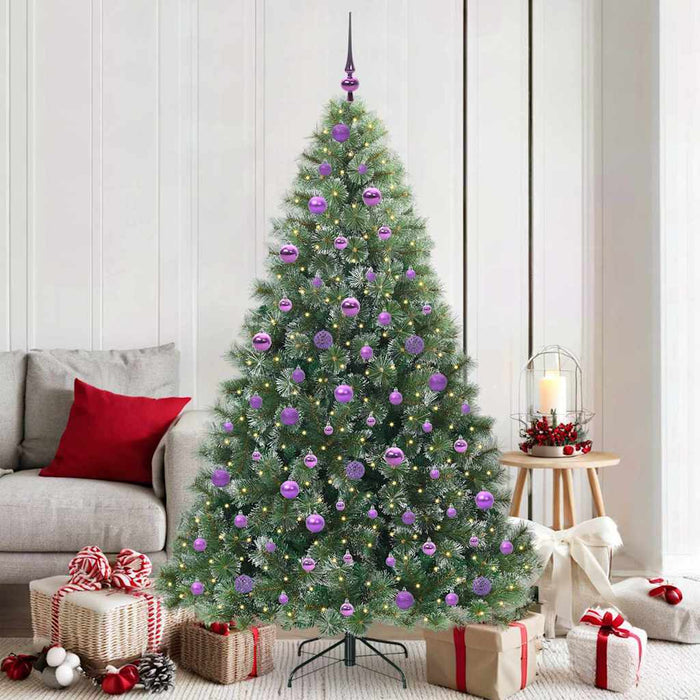 Brad de Crăciun artificial cu 300 LED Verde 180 cm PE și PVC - WALTI WALTI