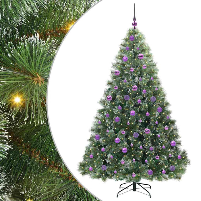 Brad de Crăciun artificial cu 300 LED Verde 180 cm PE și PVC - WALTI WALTI