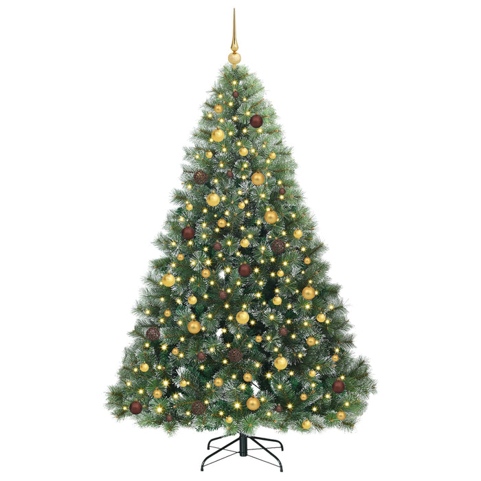 Brad de Crăciun artificial cu 300 LED Verde 210 cm PE și PVC WALTI
