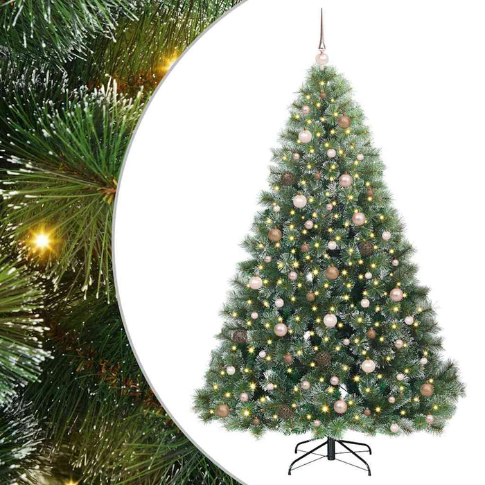 Brad de Crăciun artificial cu 300 LED Verde 210 cm PE și PVC - WALTI WALTI