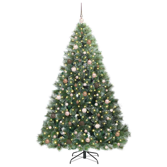 Brad de Crăciun artificial cu 300 LED Verde 210 cm PE și PVC - WALTI WALTI