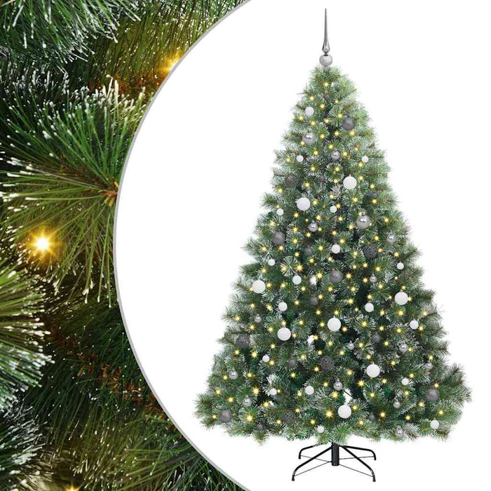 Brad de Crăciun artificial cu 300 LED Verde 210 cm PE și PVC - WALTI WALTI