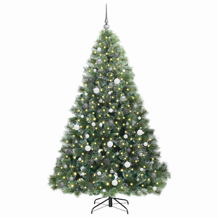 Brad de Crăciun artificial cu 300 LED Verde 210 cm PE și PVC - WALTI WALTI