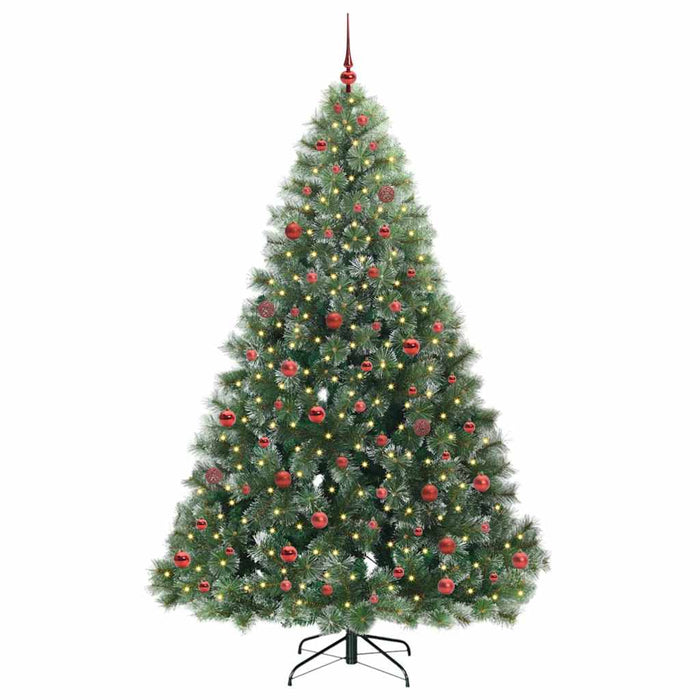 Brad de Crăciun artificial cu 300 LED Verde 210 cm PE și PVC WALTI