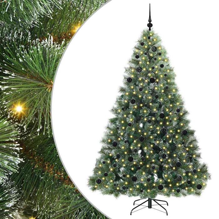 Brad de Crăciun artificial cu 300 LED Verde 210 cm PE și PVC - WALTI WALTI