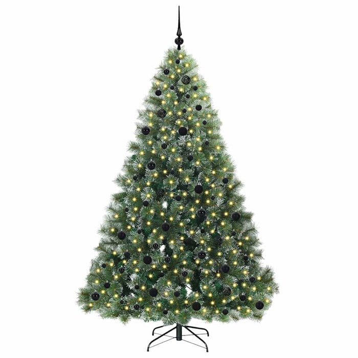 Brad de Crăciun artificial cu 300 LED Verde 210 cm PE și PVC - WALTI WALTI