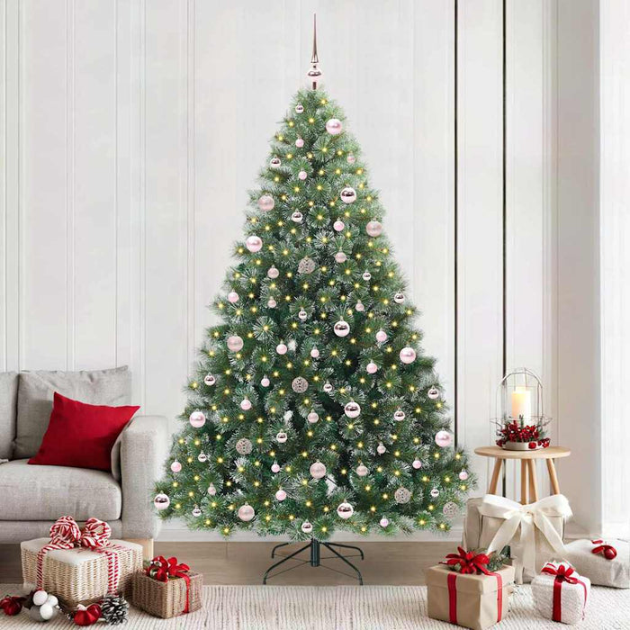 Brad de Crăciun artificial cu 300 LED Verde 210 cm PE și PVC - WALTI WALTI