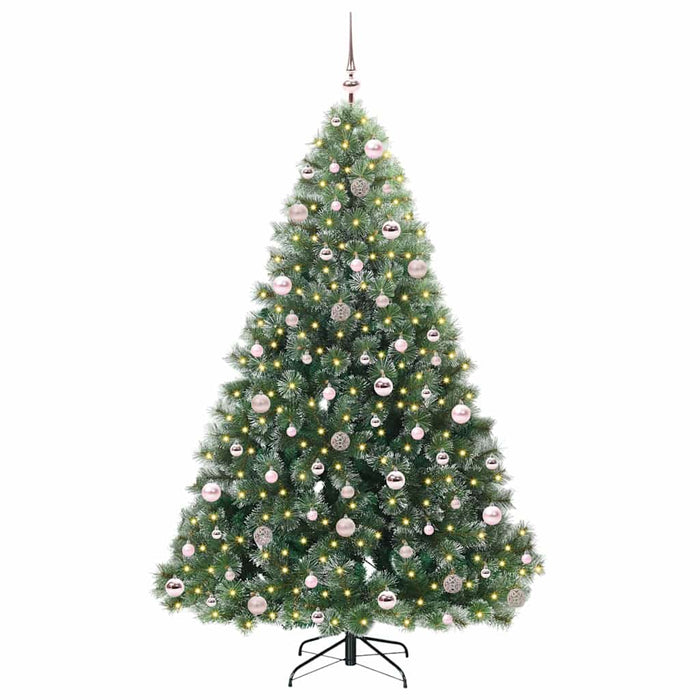 Brad de Crăciun artificial cu 300 LED Verde 210 cm PE și PVC - WALTI WALTI
