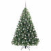 Brad de Crăciun artificial cu 300 LED Verde 210 cm PE și PVC - WALTI WALTI