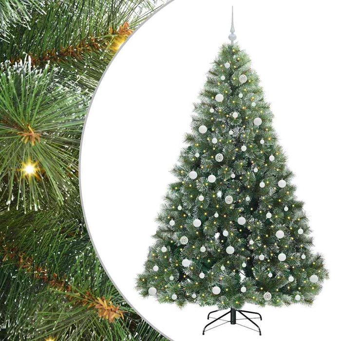 Brad de Crăciun artificial cu 300 LED Verde 210 cm PE și PVC - WALTI WALTI