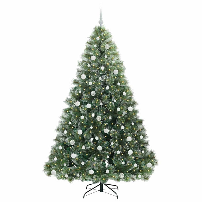 Brad de Crăciun artificial cu 300 LED Verde 210 cm PE și PVC - WALTI WALTI