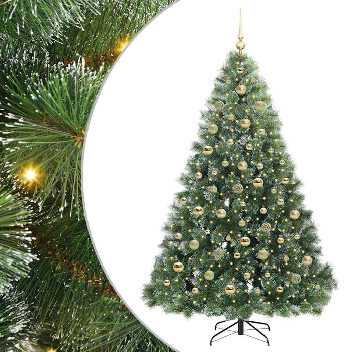 Brad de Crăciun artificial cu 300 LED Verde 210 cm PE și PVC WALTI