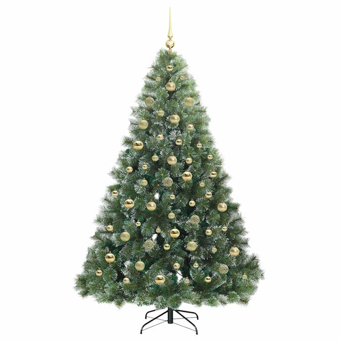 Brad de Crăciun artificial cu 300 LED Verde 210 cm PE și PVC WALTI