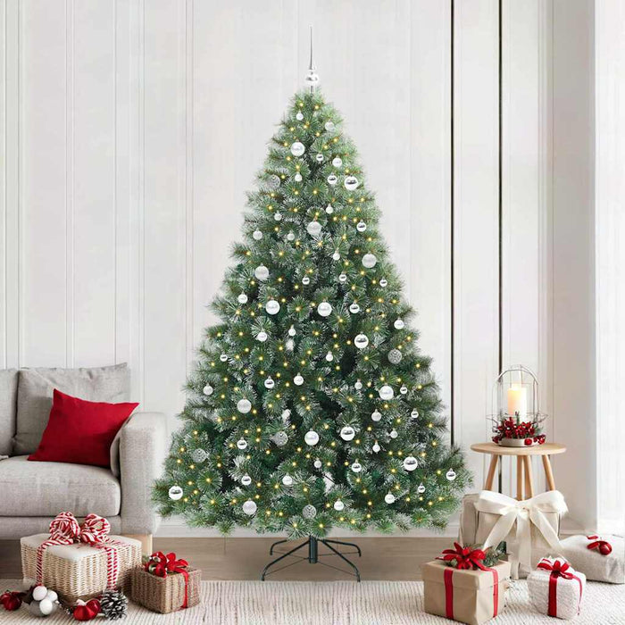 Brad de Crăciun artificial cu 300 LED Verde 210 cm PE și PVC WALTI