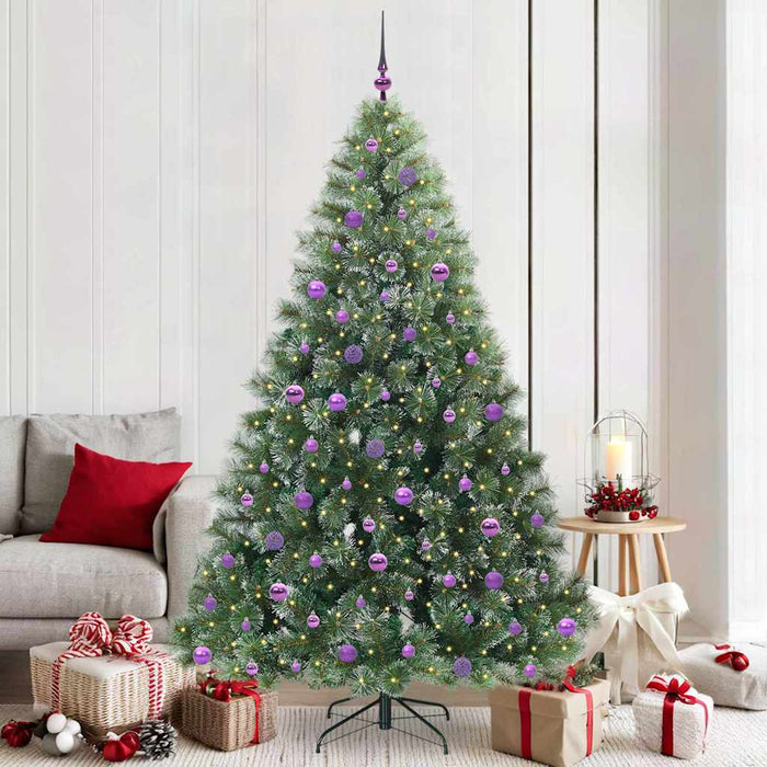 Brad de Crăciun artificial cu 300 LED Verde 210 cm PE și PVC - WALTI WALTI