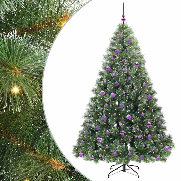Brad de Crăciun artificial cu 300 LED Verde 210 cm PE și PVC - WALTI WALTI