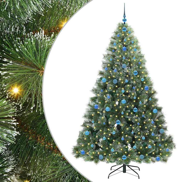 Brad de Crăciun artificial cu 300 LED Verde 210 cm PE și PVC - WALTI WALTI