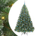 Brad de Crăciun artificial cu 300 LED Verde 210 cm PE și PVC - WALTI WALTI