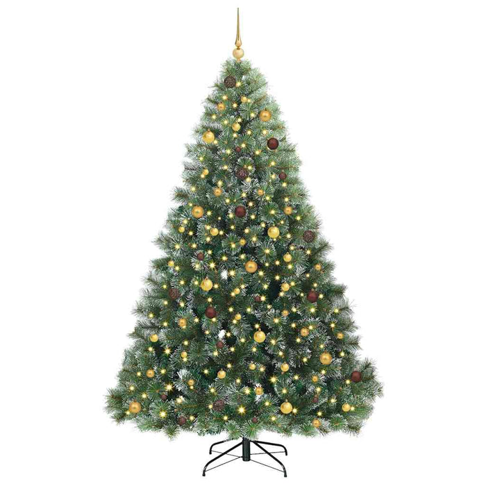 Brad de Crăciun artificial cu 300 LED Verde 240 cm PE și PVC WALTI