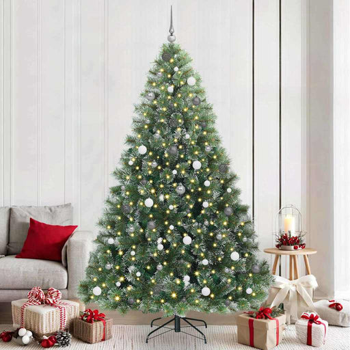 Brad de Crăciun artificial cu 300 LED Verde 240 cm PE și PVC - WALTI WALTI
