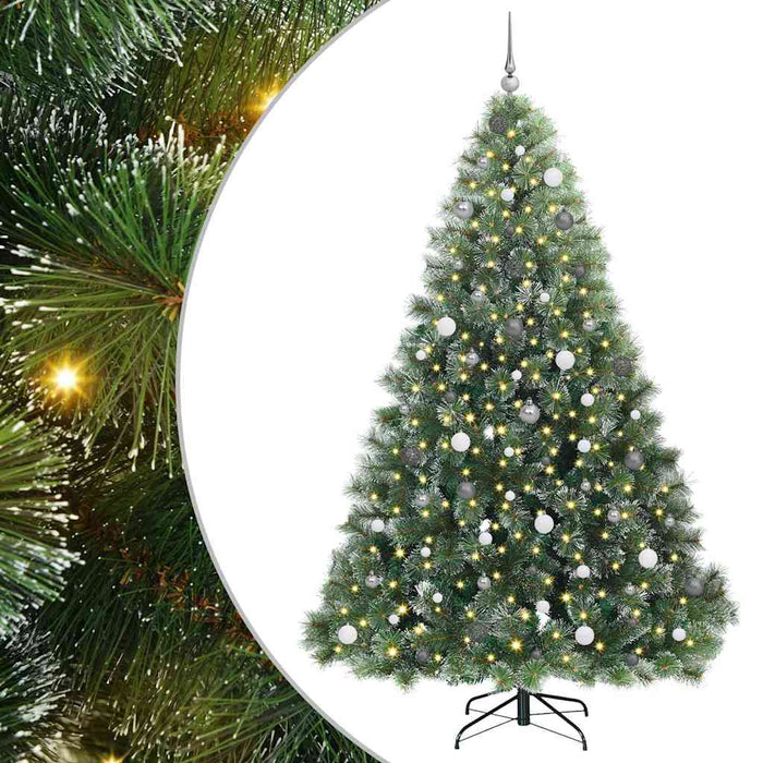 Brad de Crăciun artificial cu 300 LED Verde 240 cm PE și PVC - WALTI WALTI