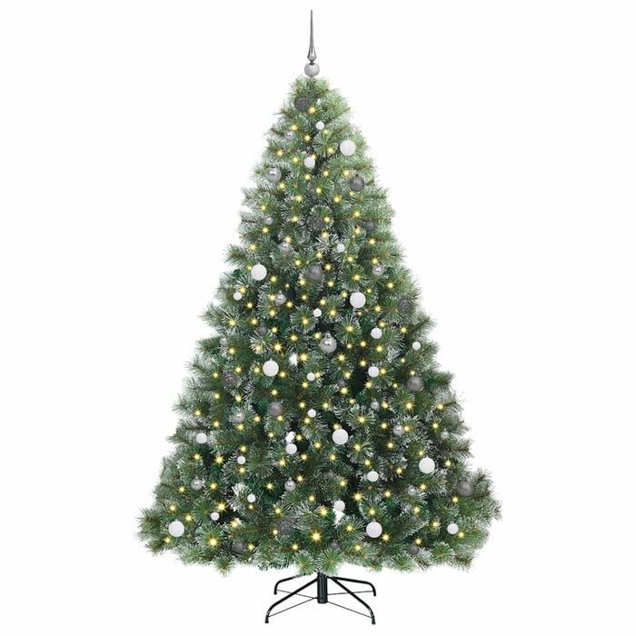 Brad de Crăciun artificial cu 300 LED Verde 240 cm PE și PVC - WALTI WALTI