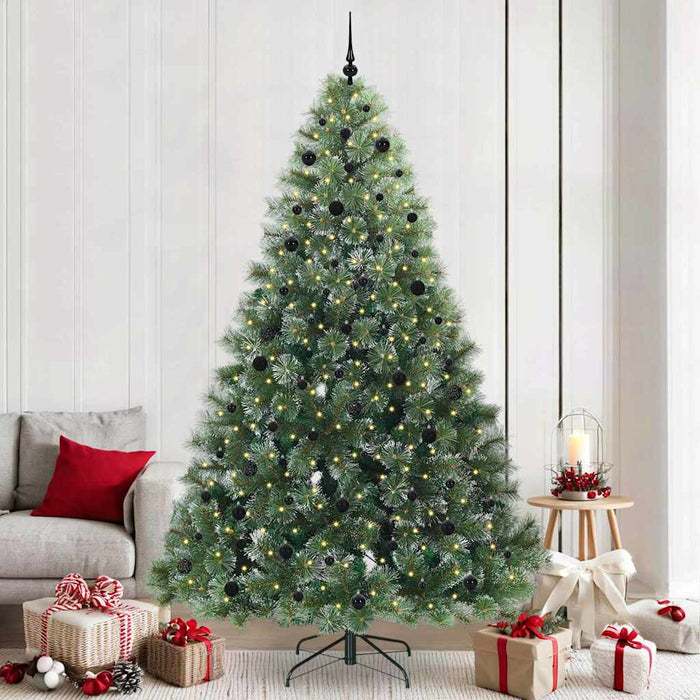 Brad de Crăciun artificial cu 300 LED Verde 240 cm PE și PVC - WALTI WALTI