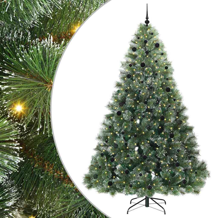 Brad de Crăciun artificial cu 300 LED Verde 240 cm PE și PVC - WALTI WALTI