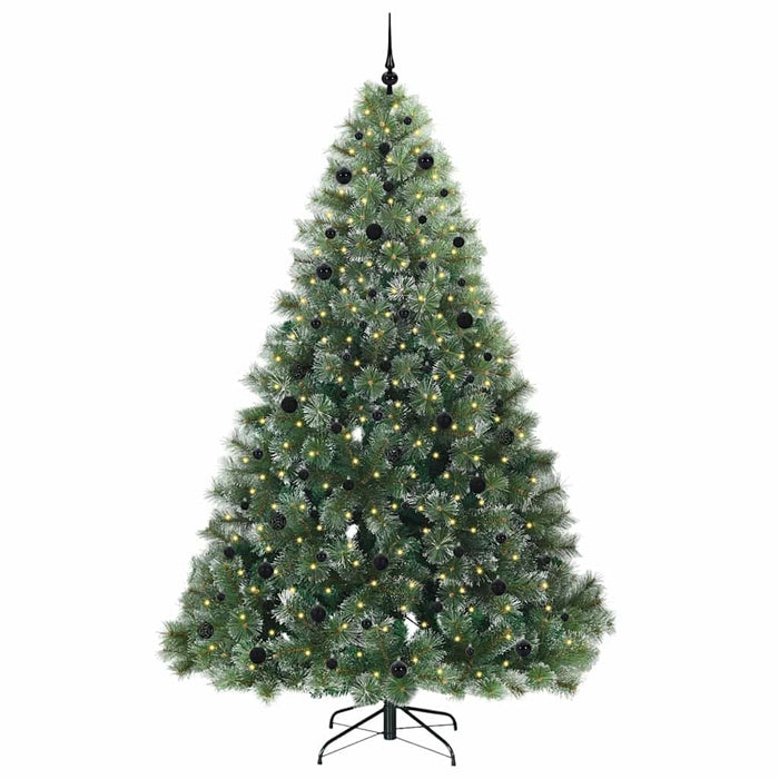 Brad de Crăciun artificial cu 300 LED Verde 240 cm PE și PVC - WALTI WALTI