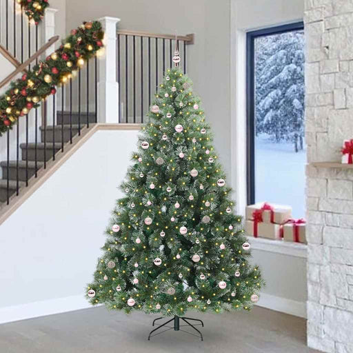 Brad de Crăciun artificial cu 300 LED Verde 240 cm PE și PVC - WALTI WALTI