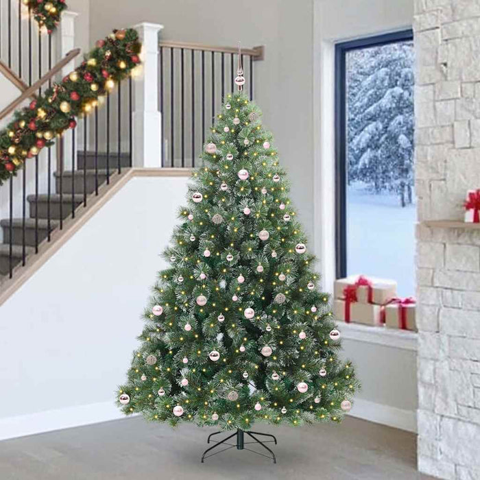 Brad de Crăciun artificial cu 300 LED Verde 240 cm PE și PVC - WALTI WALTI