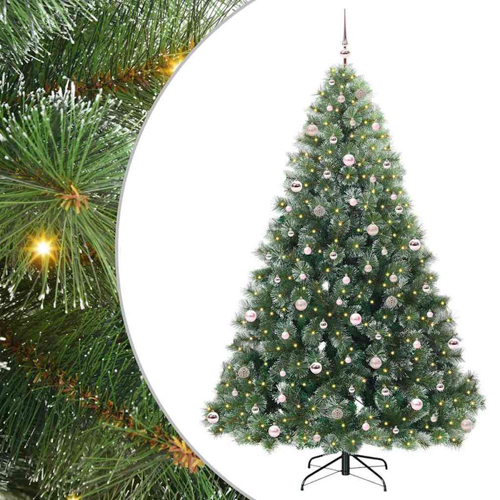 Brad de Crăciun artificial cu 300 LED Verde 240 cm PE și PVC - WALTI WALTI