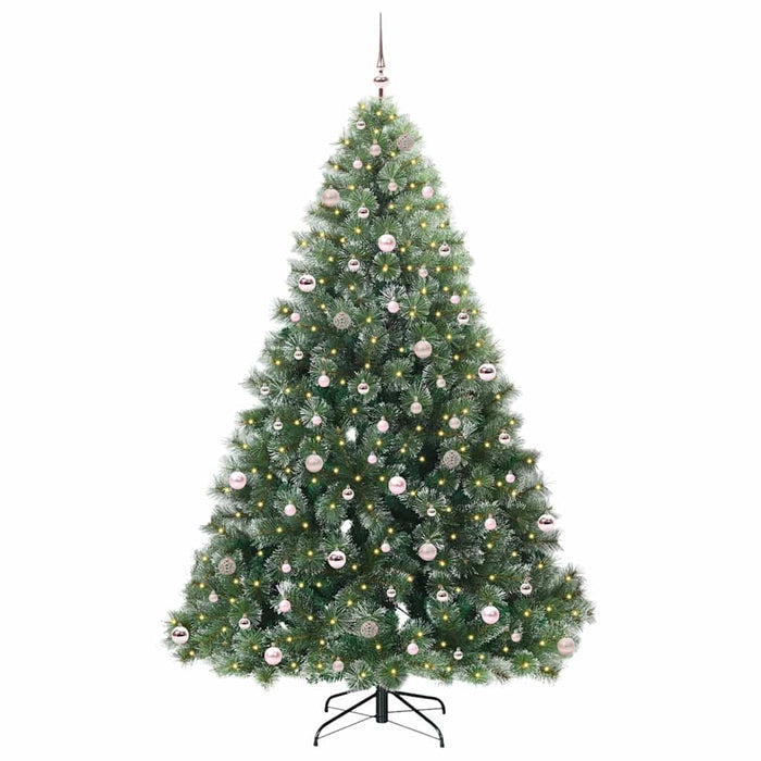 Brad de Crăciun artificial cu 300 LED Verde 240 cm PE și PVC - WALTI WALTI