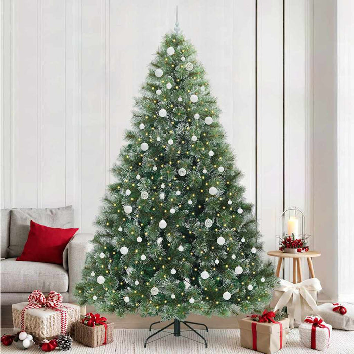 Brad de Crăciun artificial cu 300 LED Verde 240 cm PE și PVC - WALTI WALTI