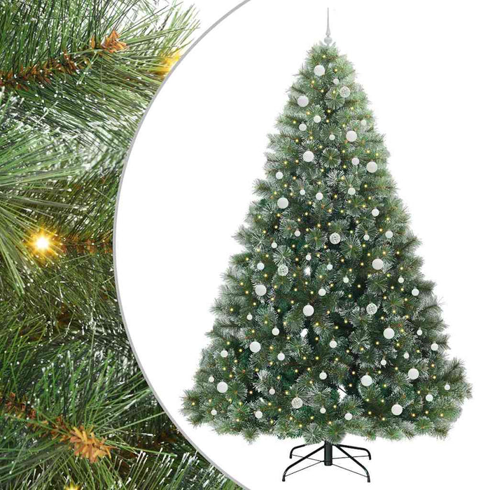 Brad de Crăciun artificial cu 300 LED Verde 240 cm PE și PVC - WALTI WALTI