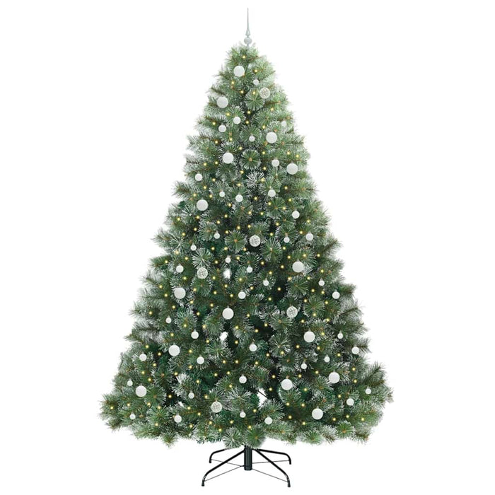 Brad de Crăciun artificial cu 300 LED Verde 240 cm PE și PVC - WALTI WALTI
