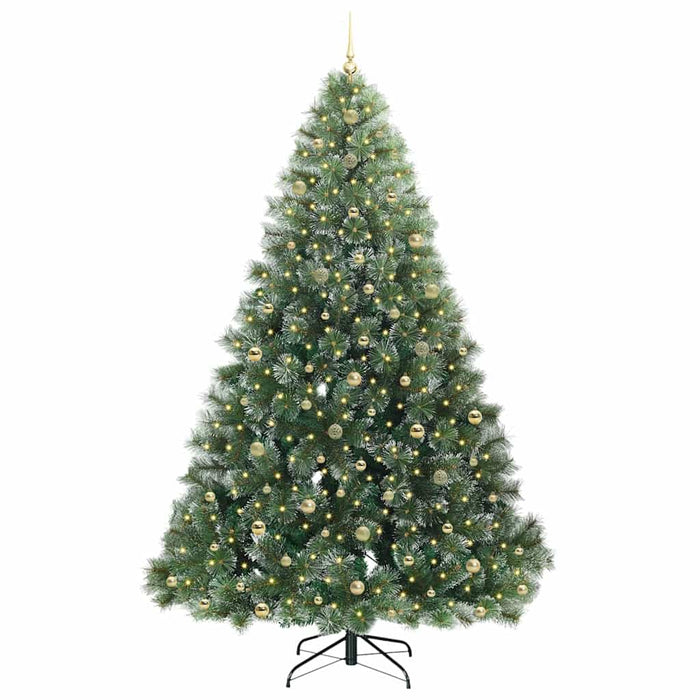 Brad de Crăciun artificial cu 300 LED Verde 240 cm PE și PVC - WALTI WALTI