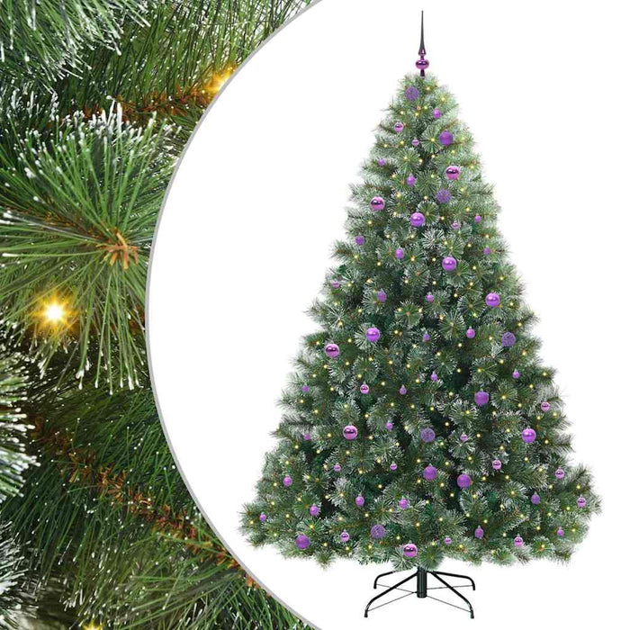 Brad de Crăciun artificial cu 300 LED Verde 240 cm PE și PVC - WALTI WALTI