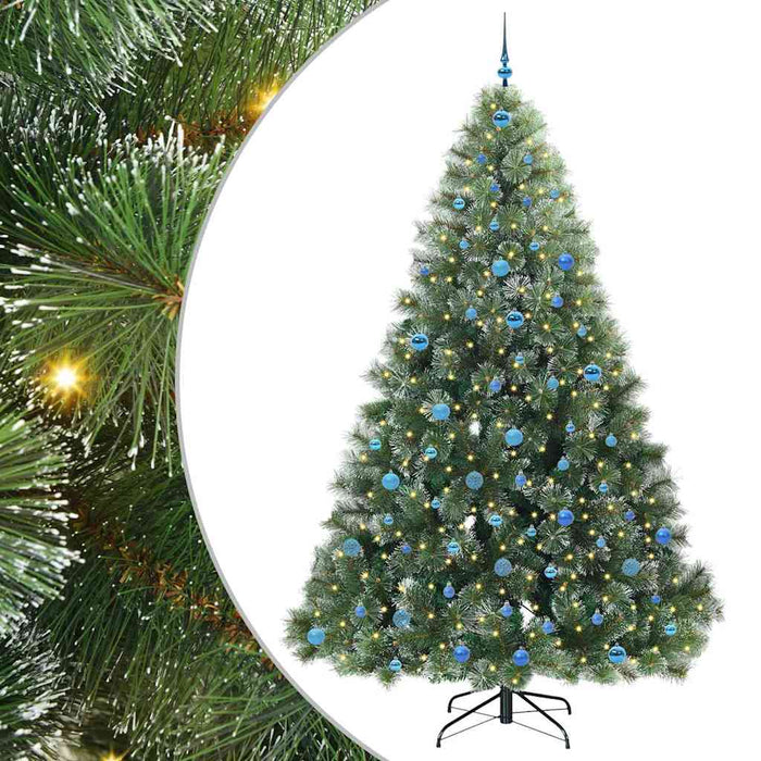 Brad de Crăciun artificial cu 300 LED Verde 240 cm PE și PVC - WALTI WALTI
