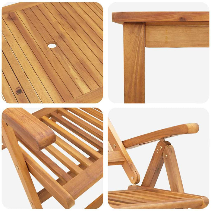 Set de masă pentru grădină 7 pcs Maro Lemn Solid de Acacia - WALTI WALTI