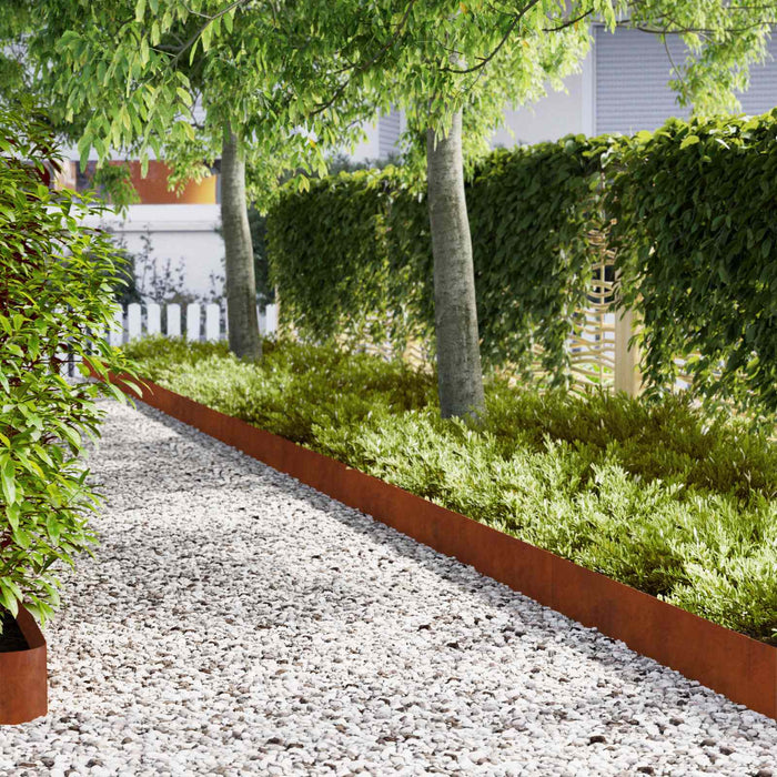 Margine pentru gazon 30 buc. 20 x 103 cm Ruginit WALTI
