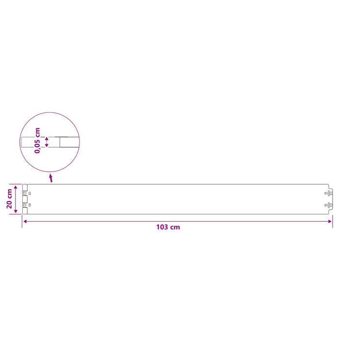 Margine pentru gazon 30 buc. 20 x 103 cm Ruginit WALTI