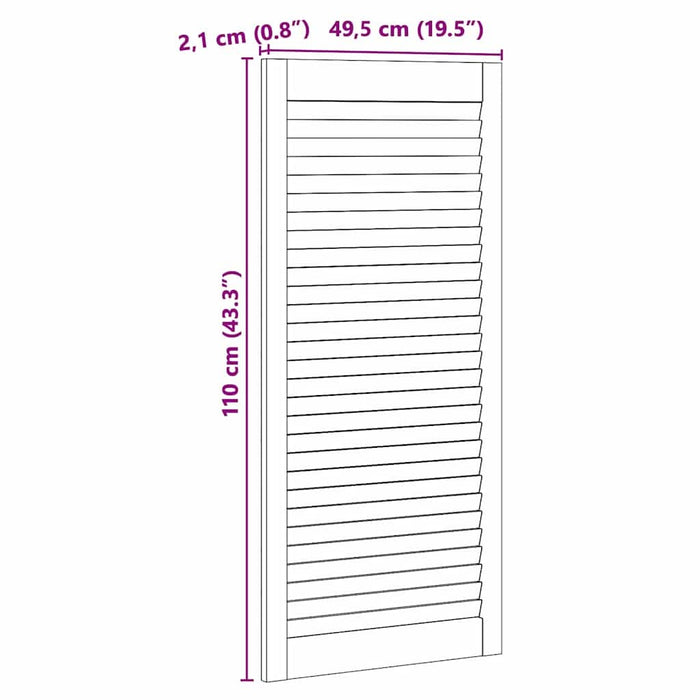 Uși de cabinet 2 pcs Maro 110 x 49.5 x 2.1 cm Lemn masiv de pin - WALTI WALTI